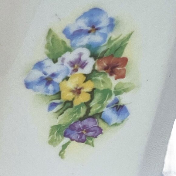 Pansies Frame Donegal Parian China Ireland Vintage Ceramic Photo Frame 6.25" h - Picture 12 of 13